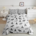 thumbnail image 2 of Manfei Wildlife Animal Deer Full Size Comforter Sets,Tropical Botanical Pine Bedding Comforter Set,Country Farmhouse Lodge Bedding Sets For Boys,Ultra Soft Home Decor Reversible,3pcs, 2 of 8