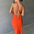 thumbnail image 7 of Kilaqueen Wedding Guest Dresses for Women One Shoulder Sleeveless Corset Pleated Backless Maxi Dress for Elegant Party Cocktail, 7 of 7