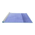 thumbnail image 2 of Ahgly Company Machine Washable Indoor Round Solid Blue Modern Area Rugs, 8' Round, 2 of 4