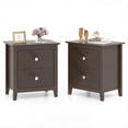 thumbnail image 1 of Gymax 2PCS Modern Nightstand w/ Storage 2 Drawers & Support Legs for Bedroom White, 1 of 9