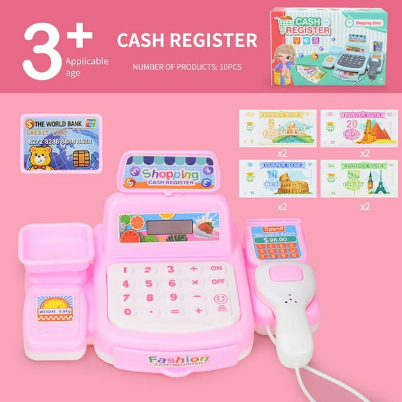 HWRETIE Caja Registradora De Supermercado Virtual De Juguete Minijuego De Tienda De Conveniencia Para Divertirse En Familia