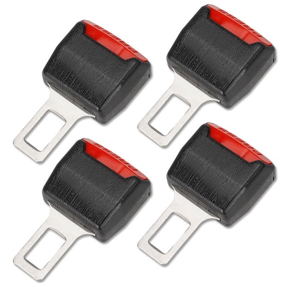 Janrevotw Car Seat Belt Extender Seat Belt Insert Adapter Extension Belt Clip Iron Handle Extension Buckle 4pcs