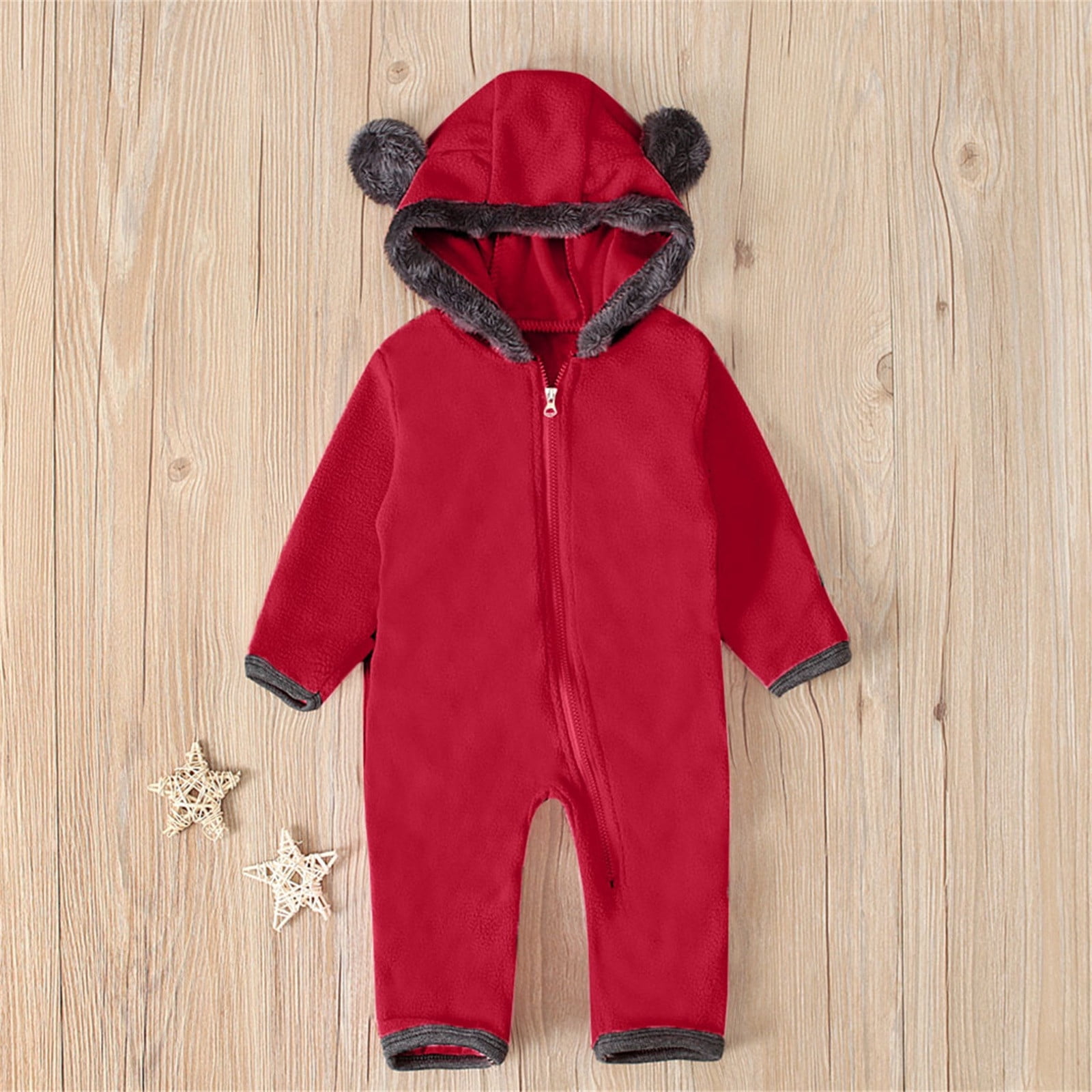 Ketyyh-chn99 Girls Rompers Baby Girl Autumn 2023 Print Long Sleeve Bodysuit Red,70