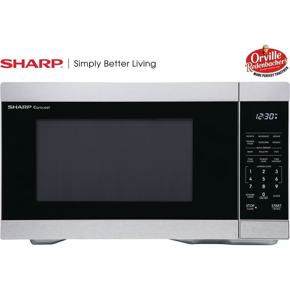 Sharp 1.1 CF Countertop Microwave Oven, Orville Redenbacher's Certified, ZSMC1162KS