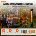 thumbnail image 2 of VEVOR Infrared Heater, 1500W Remote Control Electric Space Heater, Patio Heater w/ 3 Speeds & Timer & Tip-Over Protection, Outdoor/Outdoor for Bedroom,Studio,Porch,Dining Room,Studio, Stand,40in L, 2 of 9