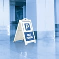 thumbnail image 4 of M&T Displays White Street SignPro Board Sidewalk A-Frame Sign with 24x36 Valet Parking Sticker, 4 of 11
