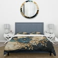 thumbnail image 3 of Designart "Liquid Ink VORTEXscape II" Abstract Spirals Bedding Covert Set - Transitional Gold Abstract Bed Set With 2 Shams, 3 of 6