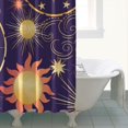thumbnail image 5 of Gothic Shower Curtain Set - Dark Celestial Moon & Star Print, Mystical Cosmic Bath Decor, Waterproof Polyester 72"x84", Goth Aesthetic Gift, 5 of 5