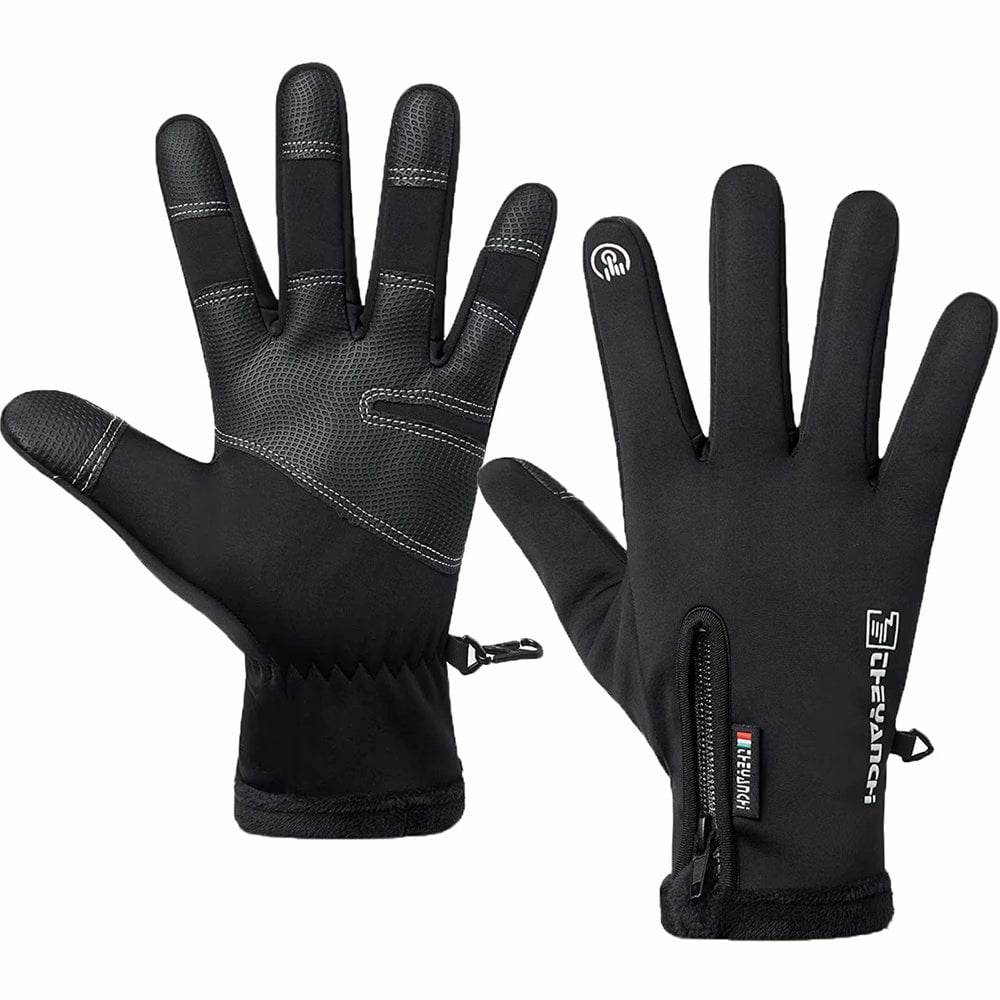 HiCool Winter Gloves Men Women Touchscreen Gloves Running Gloves Driving Cycling Gloves Outdoor Windproof Thermal Gloves Black