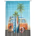 thumbnail image 4 of Surf Diving Beach Van Tulle Curtains for Living Room Bedroom ration Modern Chiffon Sheer Voile Kitchen Window Curtain, 4 of 7