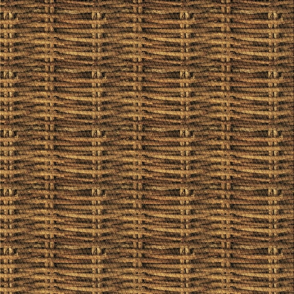 Ahgly Company Machine Washable Indoor Square Transitional Bakers Brown Area Rugs, 4' Square