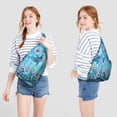 thumbnail image 3 of Abstract Shark Art Shoulder Bag - Mystical Sea Creature Design Sling Backpack (Water-Resistant & Stylish), 3 of 4