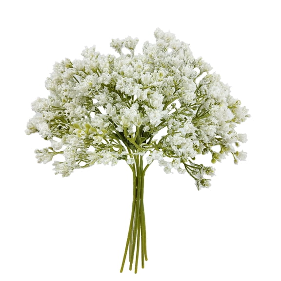 Mainstays Indoor 12 in Artificial Polyethylene Baby's Breath Flower Pick, White Color