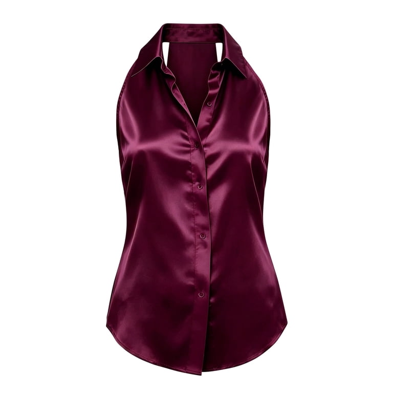 purple dress blouses for women Allegra K Long Sleeve Chiffon Pleated Tie Neck Office Blouse, Purple / M