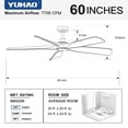 thumbnail image 5 of Wellspeed 60 in. Indoor Farmhouse Brown Walnut Wood Ceiling Fan with 5 Blades and Remote Control, 5 of 11
