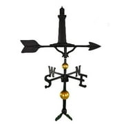 Montague Metal Products WV-393-SB 300 Series 32 In. Deluxe Black Cape Cod Lighthouse Weathervane