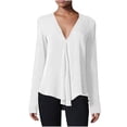 thumbnail image 2 of PNTUTB Womens Oversized Tee Shirts Long Sleeve T Shirt Fashion Workout Casual Loose Neck Layer Blouse, 2 of 6