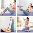 thumbnail image 4 of Koudindg Fitness Resistance Bands-6 Tube, Resistance Bands with Foot Loops, Sit Up Training Band, Fitness Pedal Ankle Puller, Pedal Puller Rope(Purple), 4 of 8