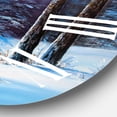 thumbnail image 3 of Designart 'Christmas Forest With River And Trees Iii' Traditional Wall Clock, 3 of 5