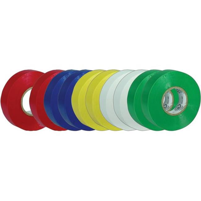 AUDIOP ET20 Vinyl MultiColor Electrical Tape 10 Pack