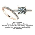thumbnail image 5 of 10K Gold 2.00ct Asscher Cut Cathedral Solitaire Engagement Ring, Pure Brilliance Zirconia -10k Rose Gold-Size 7, 5 of 7