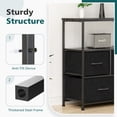 thumbnail image 6 of Llinc Store Dresser for Bedroom, Chest of Drawers, 5 Drawer Dresser, Closet Fabric Dresser with Metal Frame, Black, 6 of 8