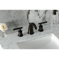 thumbnail image 4 of Kingston Brass KB8985CML Manhattan Two-Handle 3-Hole Deck Mount Widespread Bathroom Faucet with Pop-Up Drain in Oil Rubbed Bronze, 4 of 8