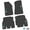Black w/ Light Blue & White insert, variant on Flextread Floor Mats for 18-24 Jeep Wrangler JLU - Mopar Licensed Factory Fit - Pink w/ Jeep Wave w/o Wheel Insert - 100% Made in USA