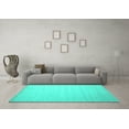 thumbnail image 3 of Ahgly Company Indoor Rectangle Solid Turquoise Blue Modern Area Rugs, 7' x 10', 3 of 4