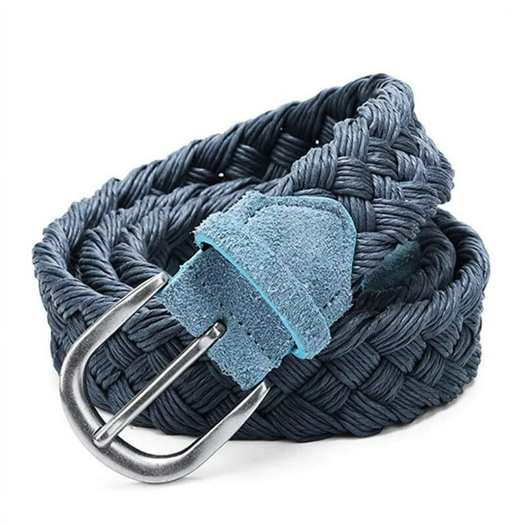 YooGuoGuo Men Suede Leather Knitted Belt with Wax Rope Braided