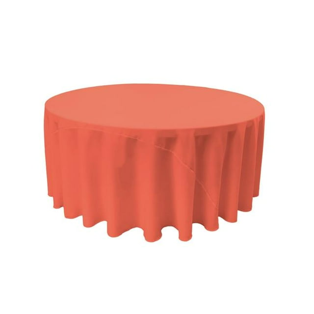 TCpop120R-CoralP55 Polyester Poplin Tablecloth, Coral - 120 in. Round