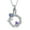 Rainbow/Purple, variant on Rose Flower Circle with Crystal Heart Memory Necklace  Cremation Jewelry for Ashes Urn Necklace for Ashes of Loved One