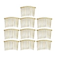 thumbnail image 1 of yuksok 10pcs DIY Blank Metal Hair Clips Side Comb 12 Teeth Hair Accessories Gold, 1 of 2