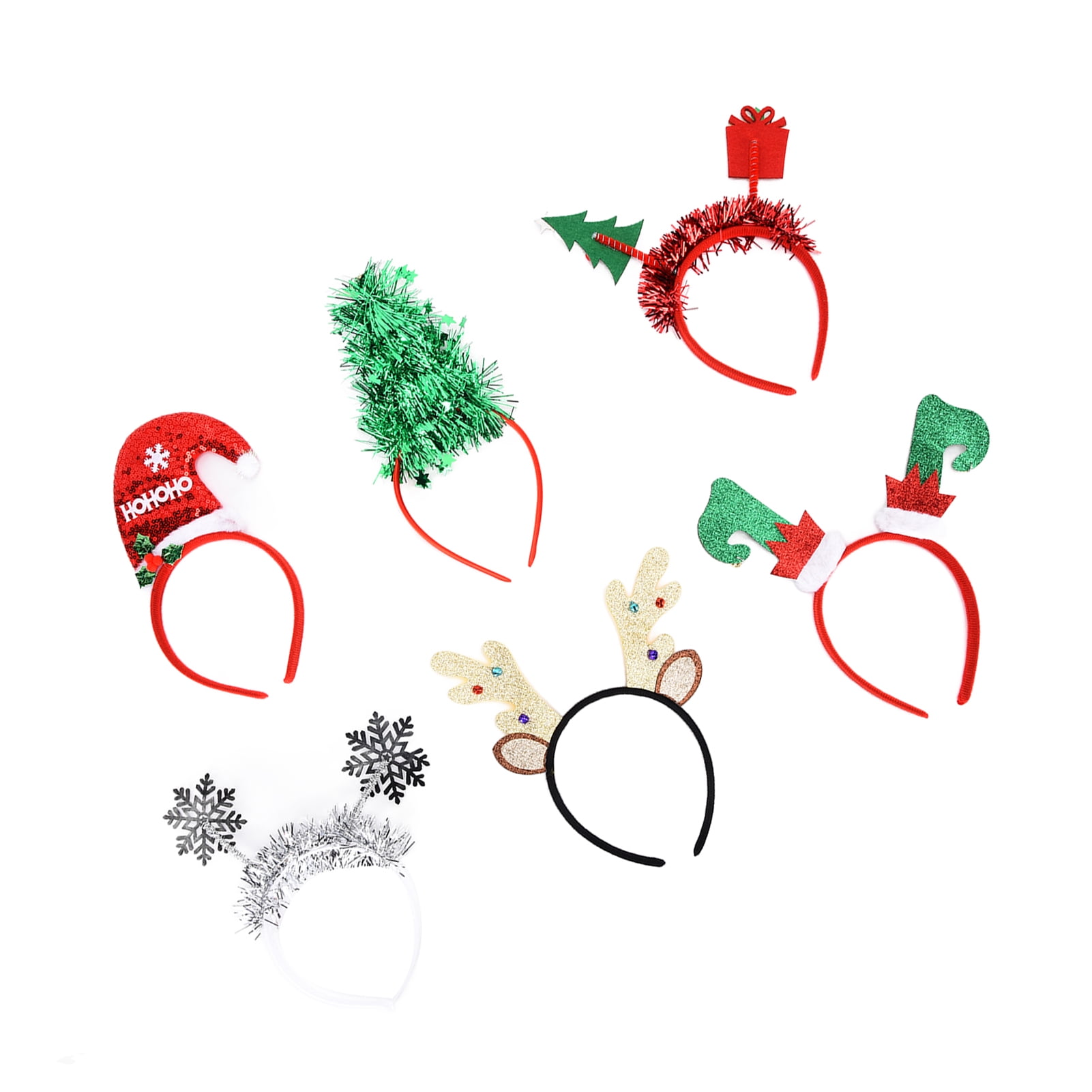 Bandeaux De Noël 4 Styles – Flocon, Bois De Renne, Chapeau Et Arbre – Adultes Et Enfants – Tissu Doux – Cadeau Festif