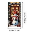 thumbnail image 3 of Christmas Door Curtain Decoration, Holiday Scene Layout Background, Waterproof Door Cover with Hanging Loop for Home Decor, Storefront, Party Photo Backdrop, Festive Atmosphere Enhancement, 3 of 6