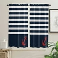 thumbnail image 3 of Navy Blue Stripe Anchor Simple Curtain Home Decoration Living Room Short Curtains Window Treatments For Kitchen Bedroom, 3 of 6