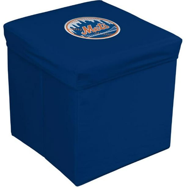 Baseline Sports Cards Stbbnym 16 Pouces Logo de l'Équipe Cube de Stockage- New York Met