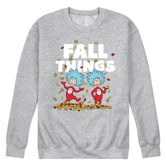 Dr. Seuss - Fall Things - Men's Crew Neck Fleece Pullover