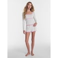 thumbnail image 2 of No Boundaries Sleep Lace Top with Long Sleeves, Women’s XXS-3X, 2 of 5