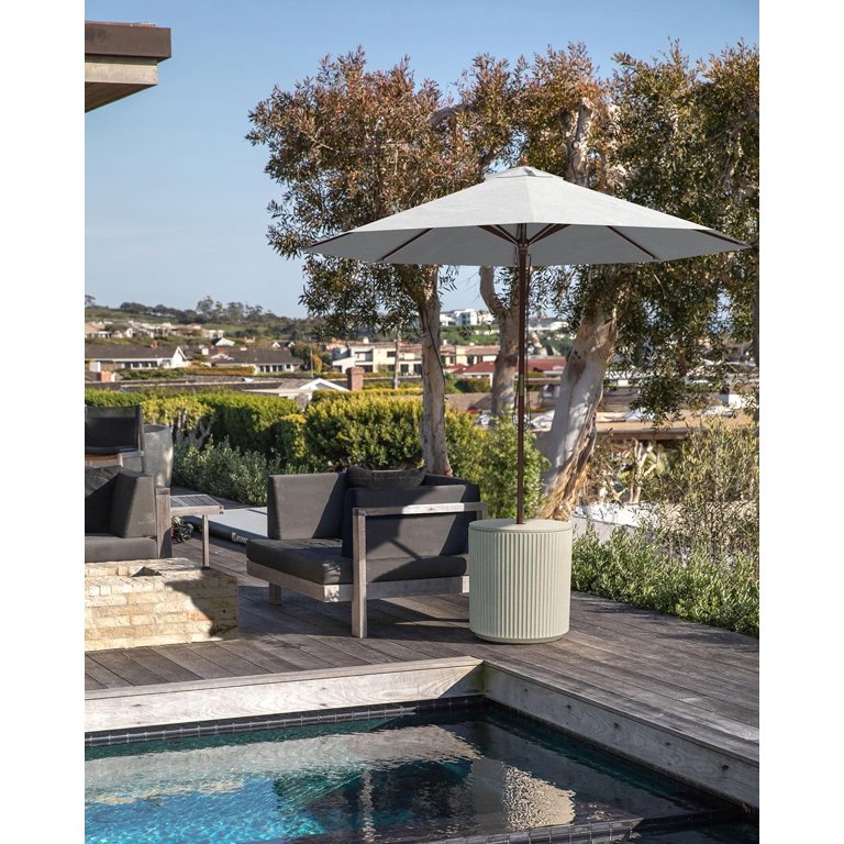 best base for jiessiwong patio umbrella 10ft cantilever umbrella JUSTLET 10' Outdoor Hanging Offset Cantilever Umbrella for Patio(No Base),  Beige #ad