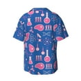 thumbnail image 6 of Lsque Science Experiment print Men's Cuban Collar Short Sleeve Shirt Summer Beachwear Casual Button Down Fashionable Vacation Leisure Shirt-Medium, 6 of 7