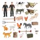 thumbnail image 2 of Figuras de animales de granja, juguetes portátiles para niños y niñas de 3, 4, 5, 6 y 7 años. Mini aves de corral, 2 of 8