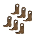 thumbnail image 3 of Tineasur 50Pcs Beige Wooden Boots Ornament with Heart Eyelet for Western Wedding Decoration, 3 of 6