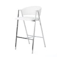 thumbnail image 4 of Emily Modern Leather 28.25" Barstool, Set of 2, Ivory, 4 of 6