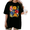 Black-1, variant on Women's Vintage Sketch Orange Wildflower Circular Quote Floral Graphic Short Sleeve T-shirt Relaxed Fit