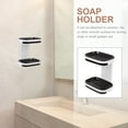 thumbnail image 5 of unbranded Sink Double Layer Soap Box Soap Holder with Tray 13.5X10.5X17CM Grey, 5 of 8