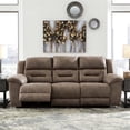 thumbnail image 2 of Signature Design by Ashley Stoneland Power Reclining Sofa in Fossil, 2 of 12