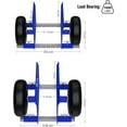 thumbnail image 2 of Moving Adjustable Panel Dolly, 2 × 10" Heavy Duty Solid Rubber Tires Wheels 1000LBS Load for Panel/Slab/Plywood/Door/Granite/Drywall Material Handling and More - Blue, 2 of 17