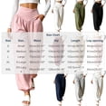 thumbnail image 2 of cocolona Womens High Waist Yoga Pants Elastic Waist Straight Slim Leg Gym Workout Pants with Pockets, 2 of 5