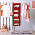thumbnail image 5 of SimpleHouseware Organisateur Suspendu pour Garde-Robe à 5 Tablettes, Rouge, 5 of 5